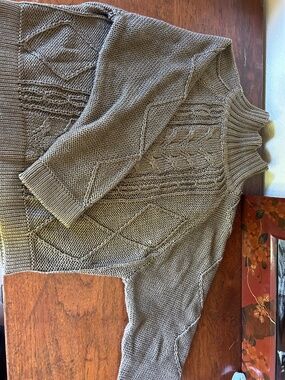 Wilkes Bashford San Francisco Cotton Cable Knit Sweater M